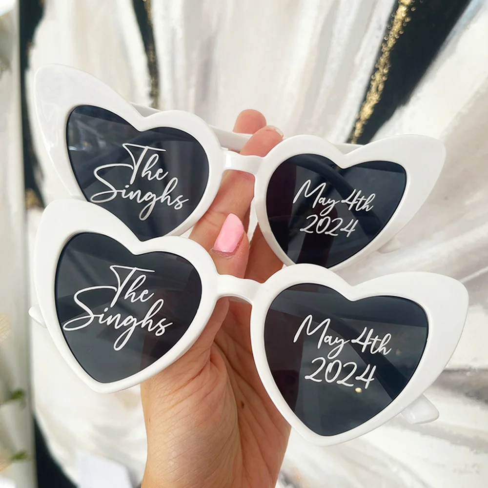 10/20/30Pcs Personalised Wedding Sunglasses Love Heart Sunglasses White Wedding Custom name Sunglasses Wedding Date Initials
10/20/30Pcs Personalised Wedding Sunglasses Love Heart Sunglasses White Wedding Custom name Sunglasses Wedding Date Initials