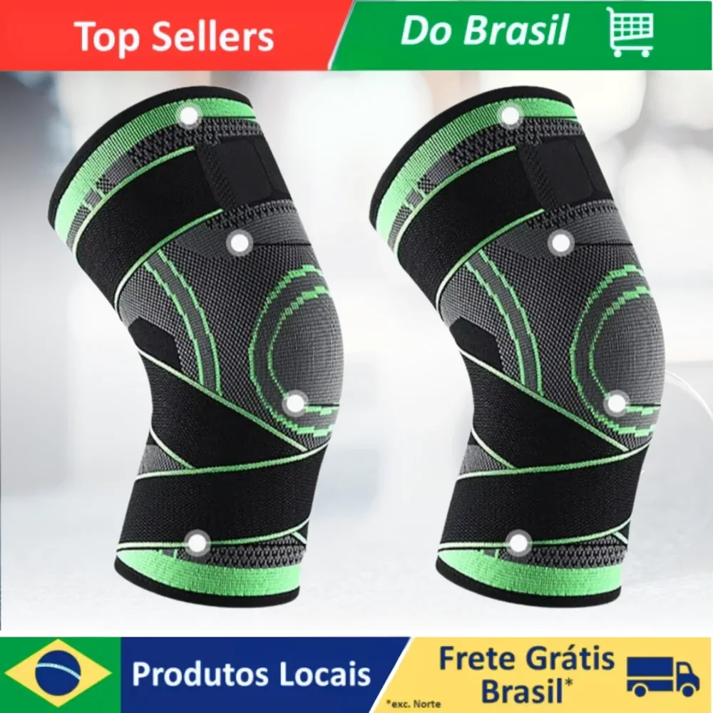 Kit 2 Compression Knee Pad With Adjustable Handles For Running, Workout and Sports Use All Day
Kit 2 Compression Knee Pad With Adjustable Handles For Running, Workout and Sports Use All Day