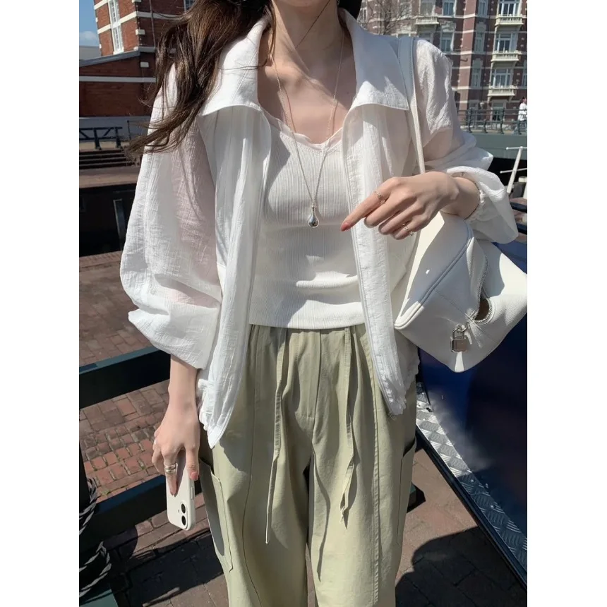 Summer 2026 Women's Classic Pure Color Silk Blend Sun Protection Shirt Loose Fit Open Cardigan Style Versatile Long Sleeve Bl...
Summer 2026 Women's Classic Pure Color Silk Blend Sun Protection Shirt Loose Fit Open Cardigan Style Versatile Long Sleeve Bl...
