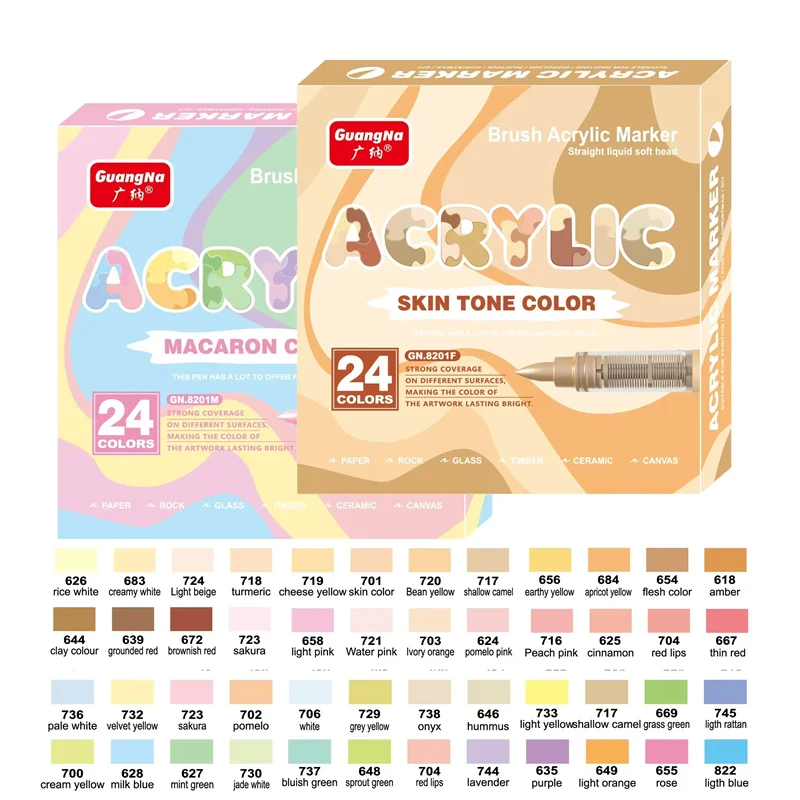48 Colors Acrylic Paint Pens Markers Brush Tip Paint Markers For Rock Painting Wood Canvas Stone,Christmas Gift DIY Crafts
48 Colors Acrylic Paint Pens Markers Brush Tip Paint Markers For Rock Painting Wood Canvas Stone,Christmas Gift DIY Crafts