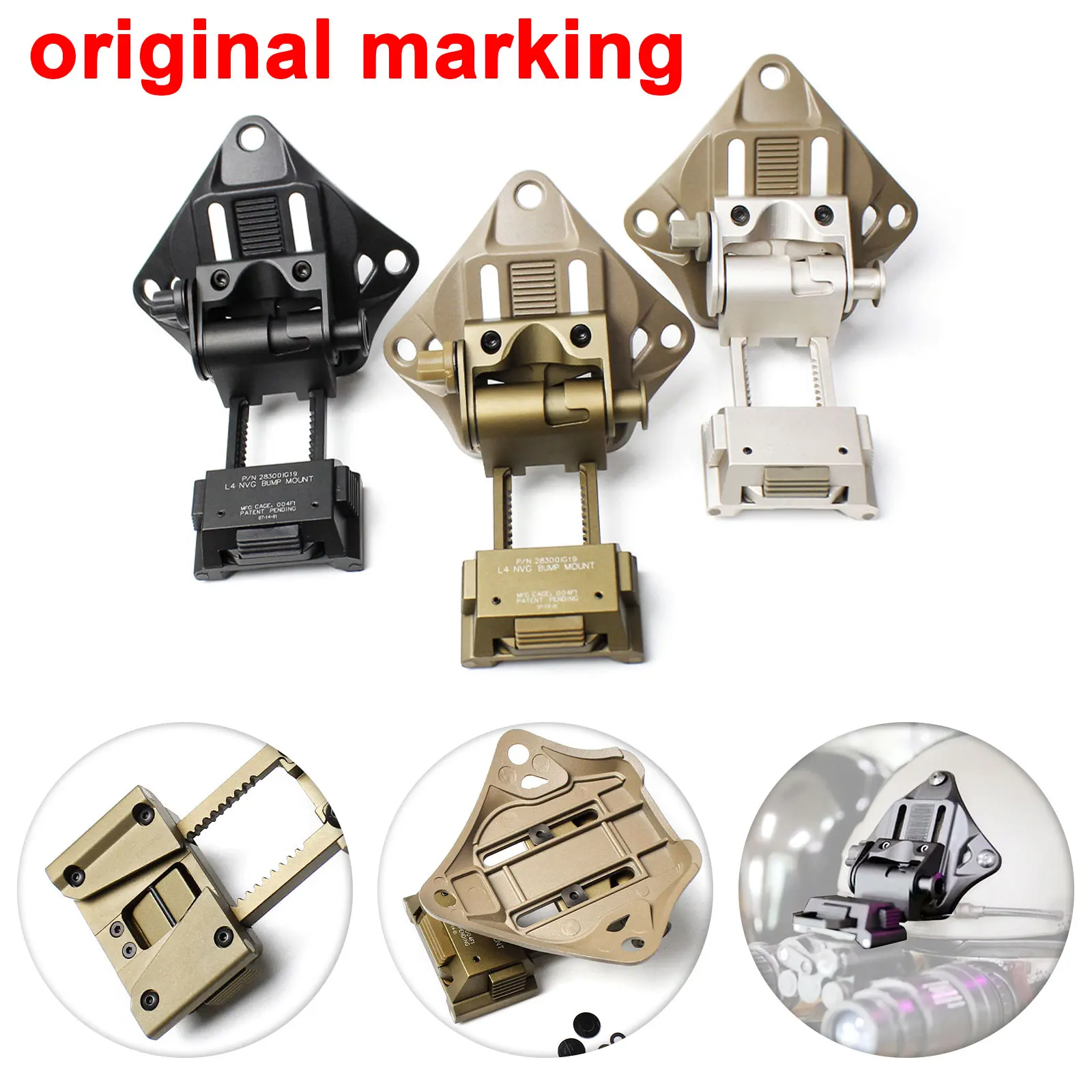 L4G19 Tactical NVG Helmet Mount For PVS15 PVS18 Night Vision Hunting Wea-pon Aluminum CNC L4 G19 Fast OPS Helmet Parts
L4G19 Tactical NVG Helmet Mount For PVS15 PVS18 Night Vision Hunting Wea-pon Aluminum CNC L4 G19 Fast OPS Helmet Parts
