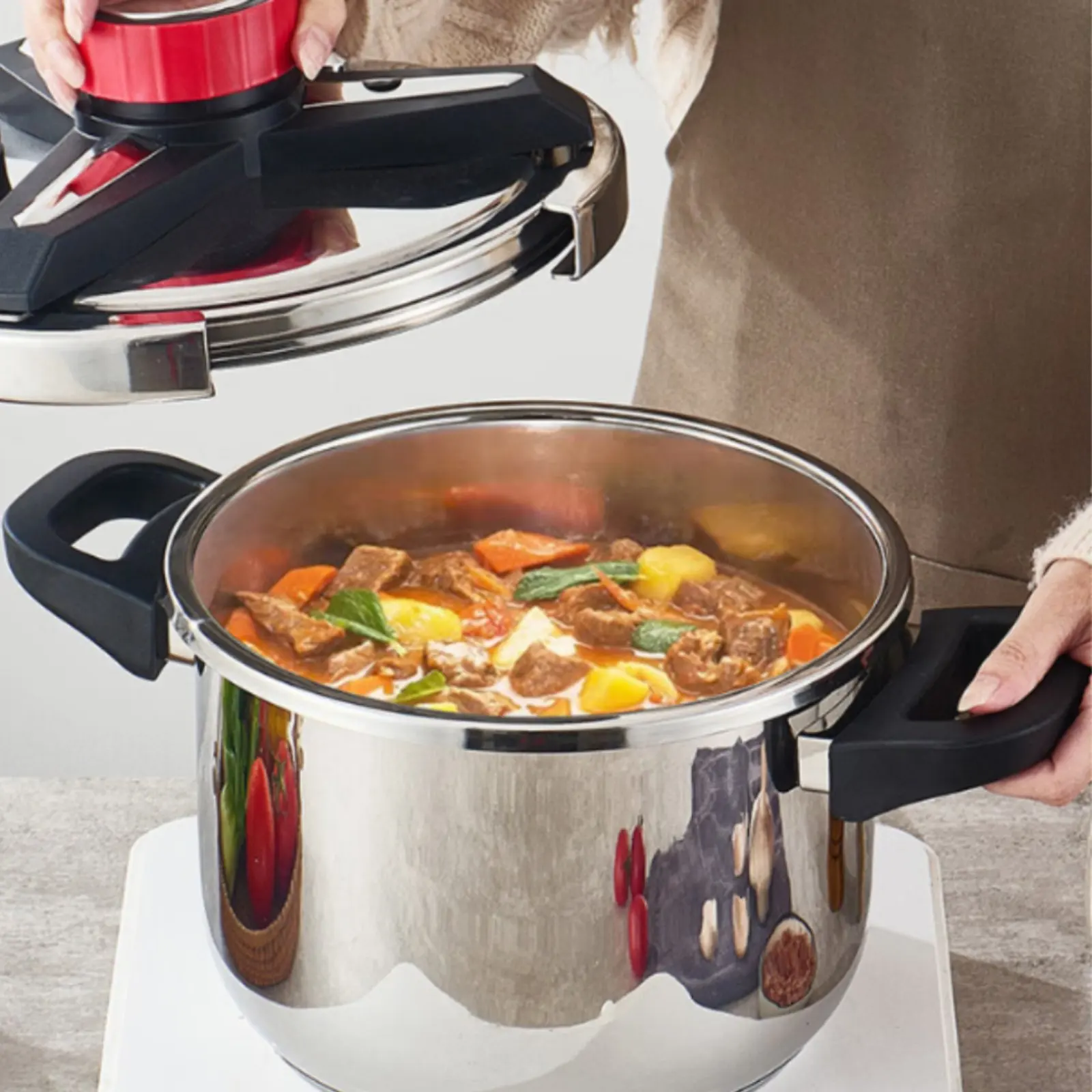 Stainless Steel High-Pressure Pot Energy Saving High-Pressure Cooking Pot 316L Stainless Steel Pot Single-Hand Use for Families
Stainless Steel High-Pressure Pot Energy Saving High-Pressure Cooking Pot 316L Stainless Steel Pot Single-Hand Use for Families