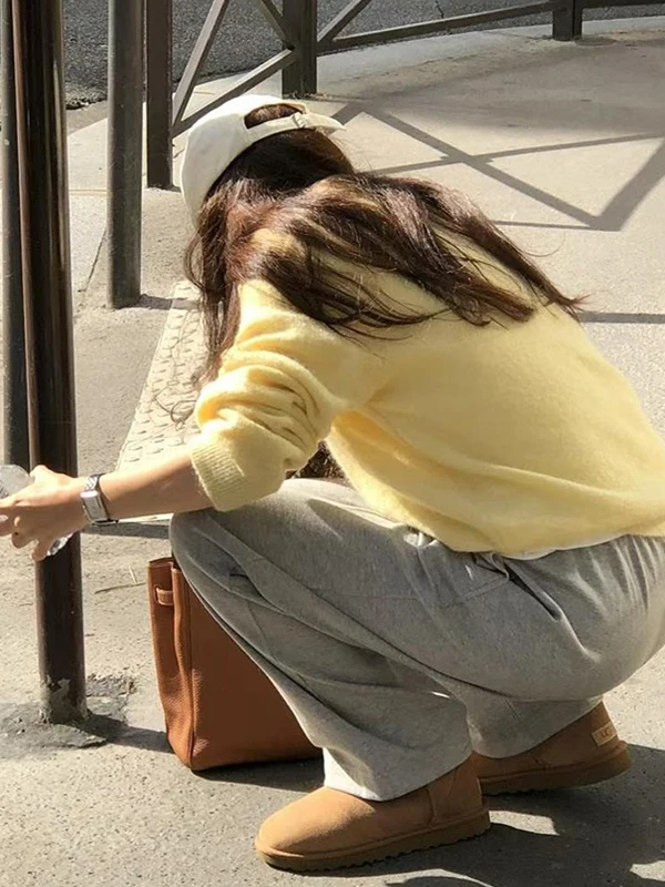 Yellow Collared Lazy Sle Knitted Sweater Women's Spring Autumn High End Feeling Inner Wear Ne Base irt Top
Yellow Collared Lazy Sle Knitted Sweater Women's Spring Autumn High End Feeling Inner Wear Ne Base irt Top