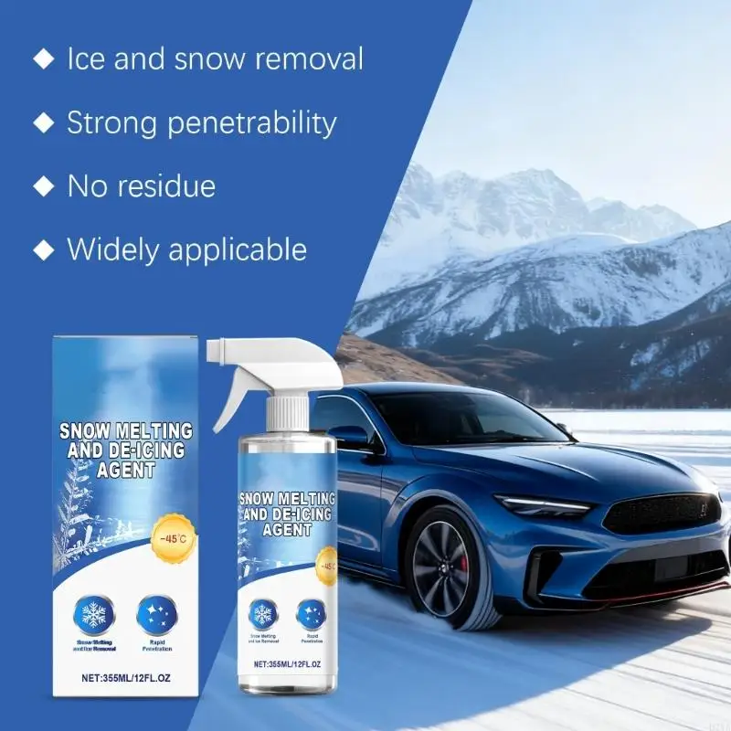 Automotive Glass Defroster Sprayed 355ml Rapid Deicing Solution Prevents Frosts Formation On Car Window And Home Surfaces D7YA
Automotive Glass Defroster Sprayed 355ml Rapid Deicing Solution Prevents Frosts Formation On Car Window And Home Surfaces D7YA