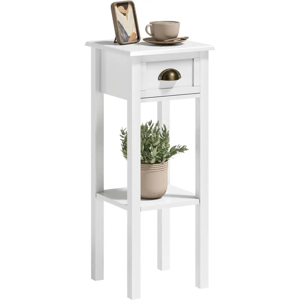 Space-Saving Slim End Table for Small Spaces, White, Set of 1
Space-Saving Slim End Table for Small Spaces, White, Set of 1
