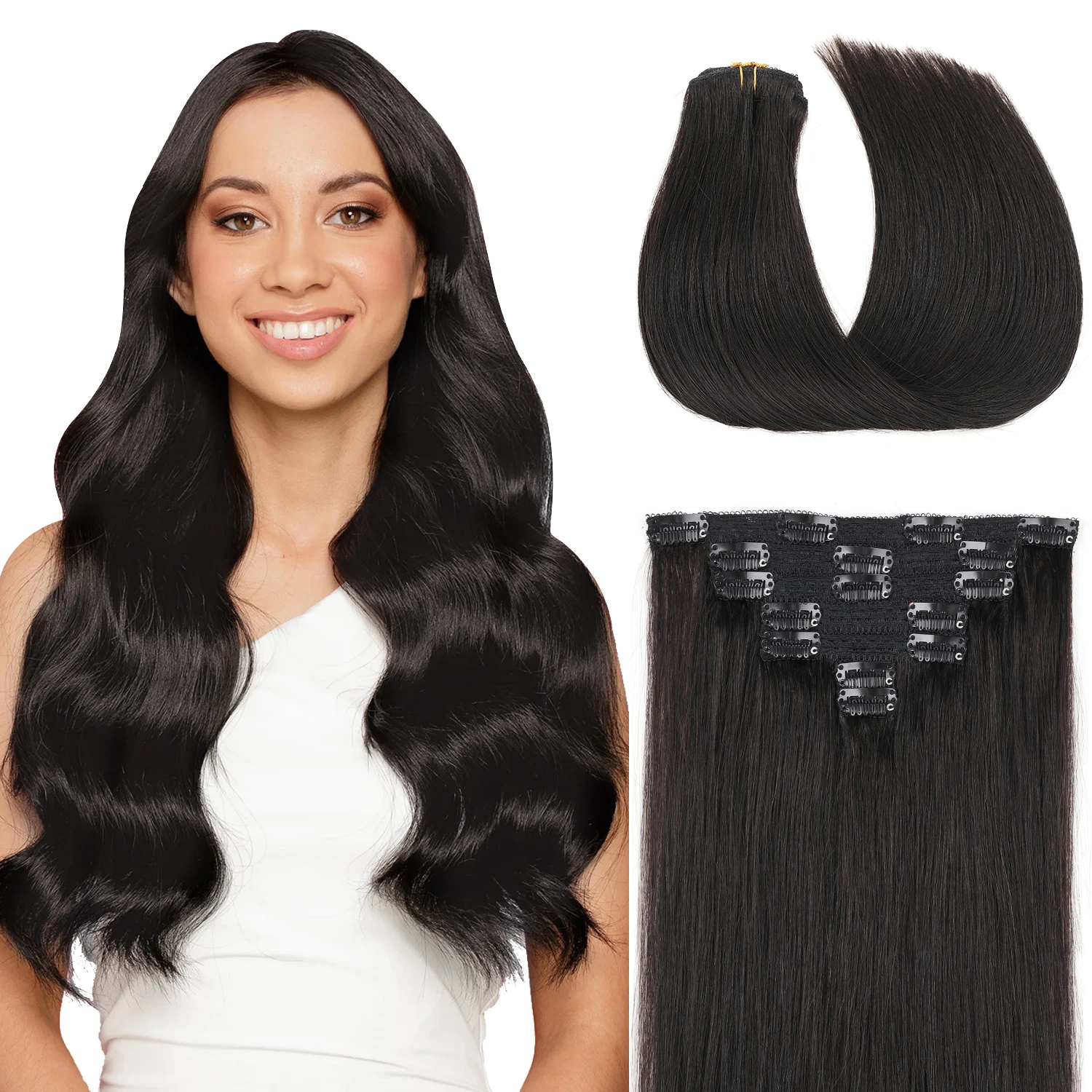 Накладные пряди из натуральных человеческих волос, 16 дюймов, 70 г, 7 шт., натуральный цвет, двойная нить, на клипсах
Накладные пряди из натуральных человеческих волос, 16 дюймов, 70 г, 7 шт., натуральный цвет, двойная нить, на клипсах