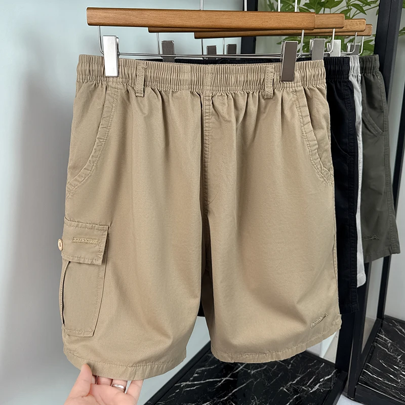Summer Elastic Waist Pure Cotton Shorts Men Straight Overalls Men's Loose Thin Casual Five-point Pants with Pockets Work Shorts
Summer Elastic Waist Pure Cotton Shorts Men Straight Overalls Men's Loose Thin Casual Five-point Pants with Pockets Work Shorts