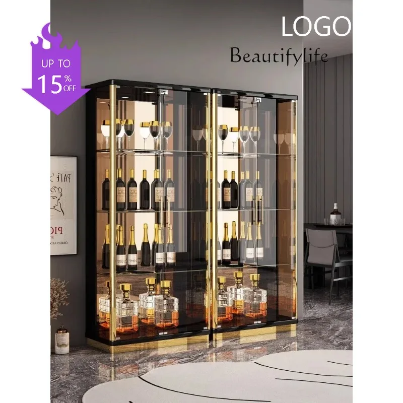 2344 cqyWine Cabinet Locker Home Standing Cabinet Living Room Wall Light Luxury High-End Display Cabinet Made of Glass
2344 cqyWine Cabinet Locker Home Standing Cabinet Living Room Wall Light Luxury High-End Display Cabinet Made of Glass