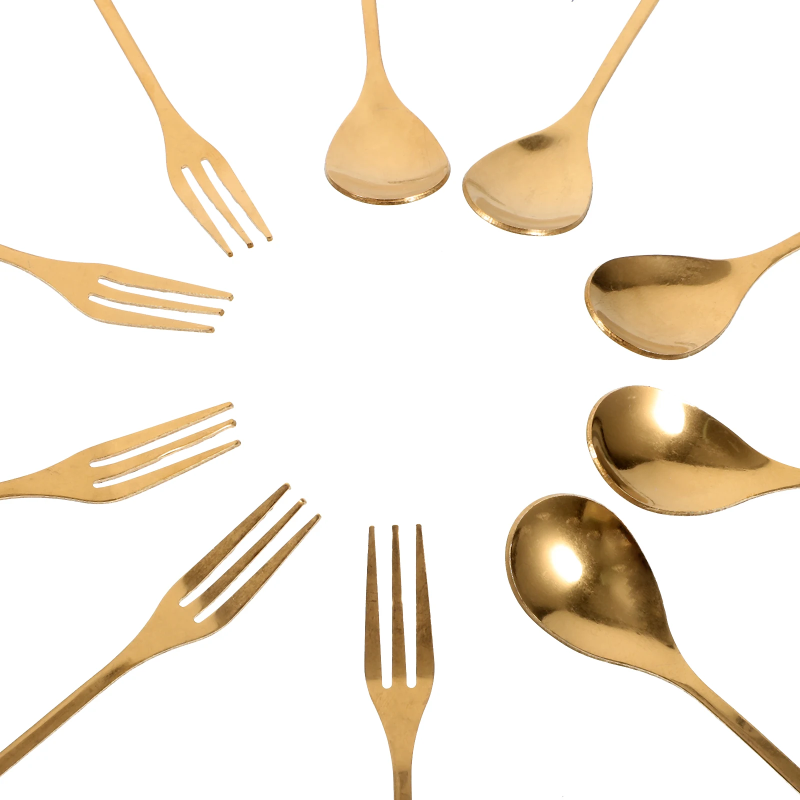 1 set Stainless Steel Fruit Fork Cake Cutlery Set Reusable Salad Forks Spoons Golden Color Kitchen Dining Party
1 set Stainless Steel Fruit Fork Cake Cutlery Set Reusable Salad Forks Spoons Golden Color Kitchen Dining Party