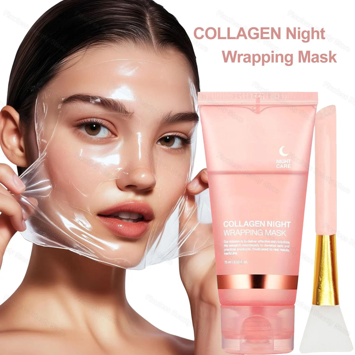 Collagen Overnight Wrapping Facial Mask Anti Aging Firming Korean Deeply Hydrates Moisturizing Brightening Night Skin Care 75ml
Collagen Overnight Wrapping Facial Mask Anti Aging Firming Korean Deeply Hydrates Moisturizing Brightening Night Skin Care 75ml