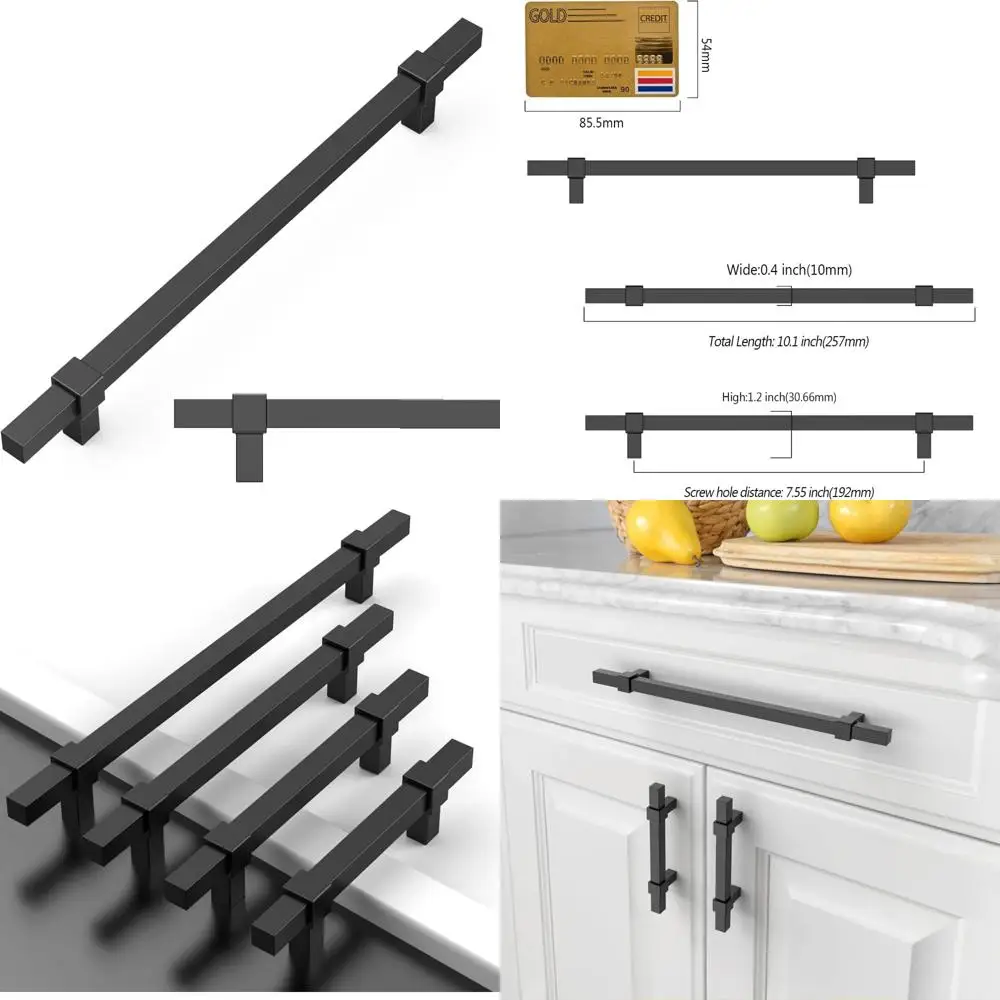 Матовый черный шкаф с центрами отверстий 7,5 дюймов, 10 ручек для кухонных шкафов для шкафов, ящиков и многого другого
Матовый черный шкаф с центрами отверстий 7,5 дюймов, 10 ручек для кухонных шкафов для шкафов, ящиков и многого другого