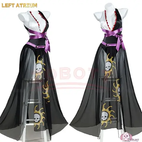 Anime Boa Hancock Cosplay Costume Halloween Christmas Role Playing Party Comic Women size S-XL Sexy swimsuit Hanging neck Dress