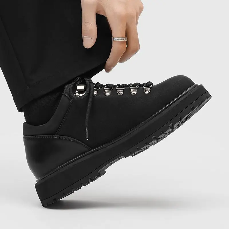 Trendy round Toe Work Shoes Outdoor Thick Bottom Commuting Hiking Men's Lace-Up Shoes Heightening British Style Leather...
Trendy round Toe Work Shoes Outdoor Thick Bottom Commuting Hiking Men's Lace-Up Shoes Heightening British Style Leather...