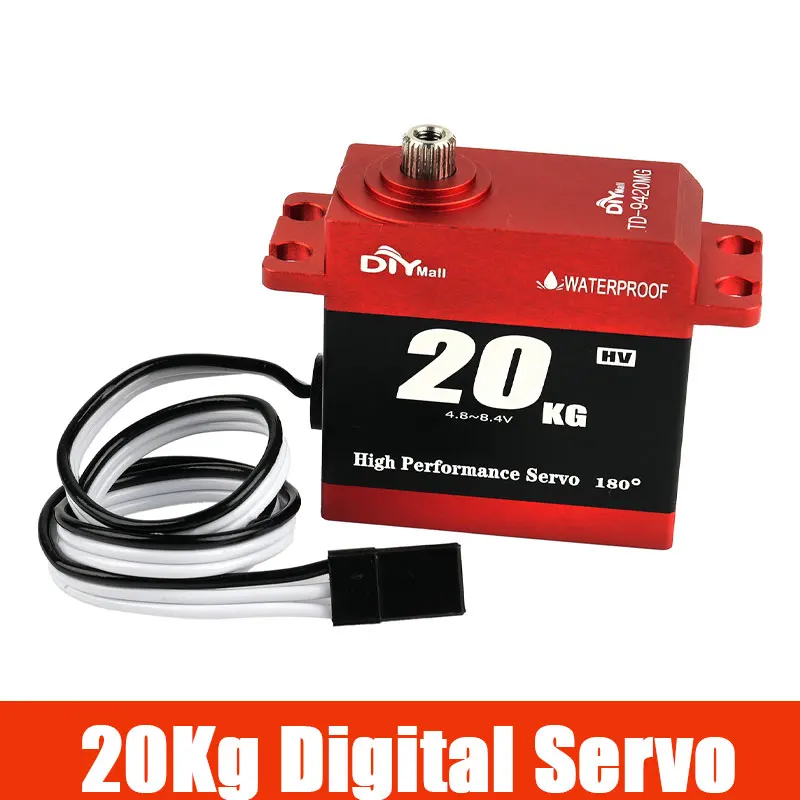 Цифровой сервопривод TD-9420MG 20 кг, водонепроницаемый, с металлическим редуктором, высоким крутящим моментом, для радиоуправляемых краулеров, внедорожных грузовиков и гоночных автомобилей
Цифровой сервопривод TD-9420MG 20 кг, водонепроницаемый, с металлическим редуктором, высоким крутящим моментом, для радиоуправляемых краулеров, внедорожных грузовиков и гоночных автомобилей