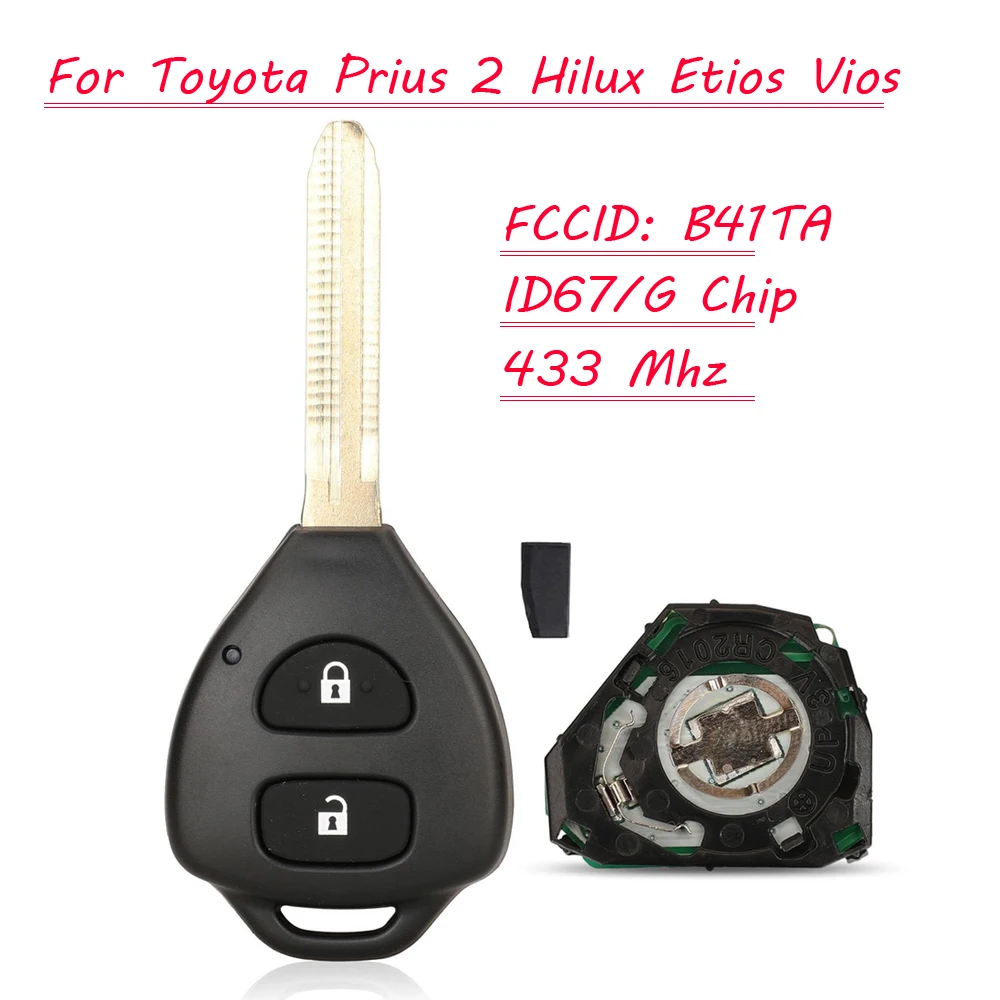 jingyuqin New Full Remote Car Key Control For Toyota Prius 2 Hilux Etios Vios Yaris Corolla FCCID: B41TA ID67/G Chip 433 Mhz
jingyuqin New Full Remote Car Key Control For Toyota Prius 2 Hilux Etios Vios Yaris Corolla FCCID: B41TA ID67/G Chip 433 Mhz