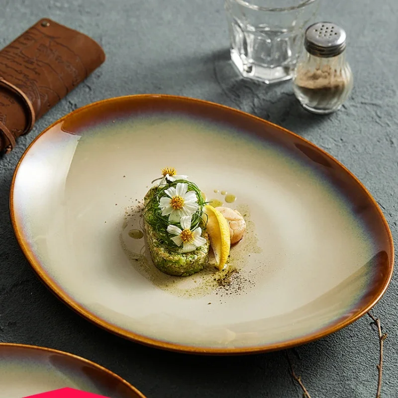 Exquisite Hotel Ceramic Western Food Tableware High-end Cold Dishes, Household Desktop Dishes Western Food Is Served with Steak
Exquisite Hotel Ceramic Western Food Tableware High-end Cold Dishes, Household Desktop Dishes Western Food Is Served with Steak