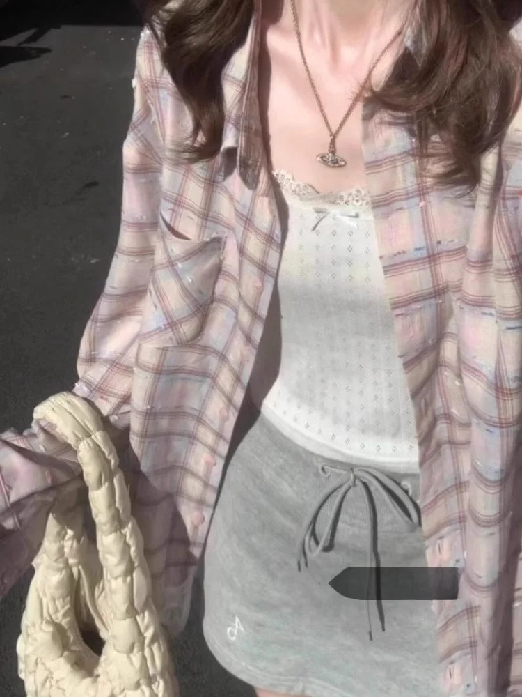 2025 New Korean Sle Healing Girl's irt Casual Design Loose Summer Top Versatile Long Sve Collar UV Protection 
2025 New Korean Sle Healing Girl's irt Casual Design Loose Summer Top Versatile Long Sve Collar UV Protection