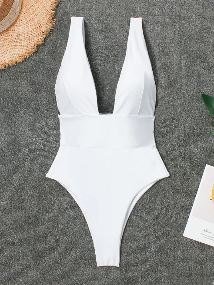 2021 Sexy Deep V Neck One Piece Swimsuit Women Backless Swimwear Monokini Black White Bathing Suit Bodysuit Romper Mujer
2021 Sexy Deep V Neck One Piece Swimsuit Women Backless Swimwear Monokini Black White Bathing Suit Bodysuit Romper Mujer