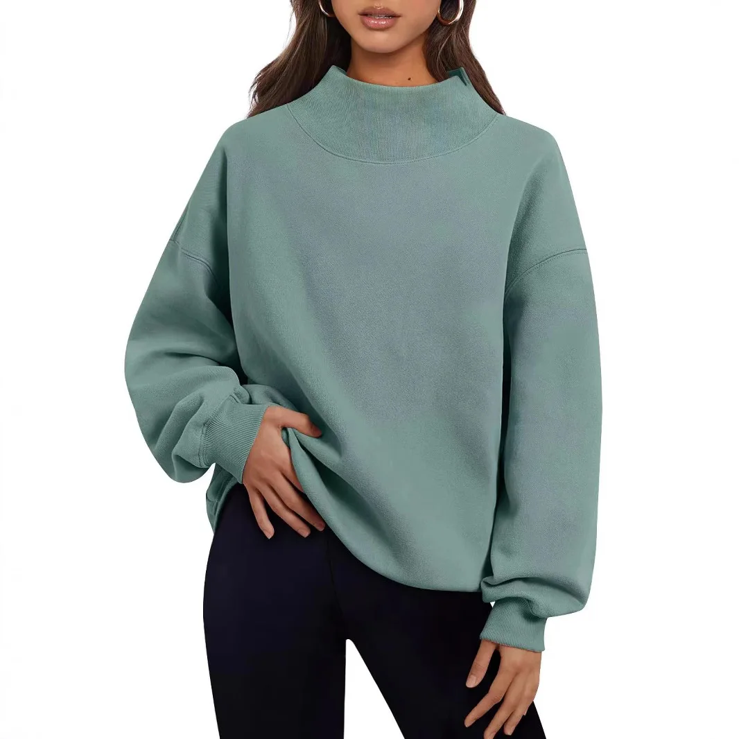 Женская толстовка с длинными рукавами и высоким воротником, спортивная одежда, повседневная толстовка из утолщенного акрилового смесового материала, модный женский топ на весенний сезон
Женская толстовка с длинными рукавами и высоким воротником, спортивная одежда, повседневная толстовка из утолщенного акрилового смесового материала, модный женский топ на весенний сезон