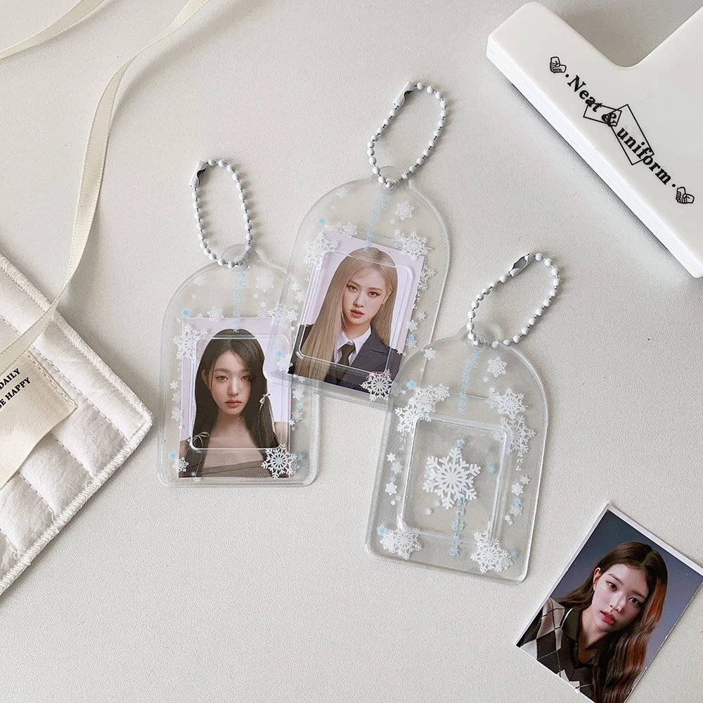 Acrylic PVC Card Cover Photocard Holder Snowflake Love Heart Pendant Idol Card Display Protector Hanging Decoration Korean Style
Acrylic PVC Card Cover Photocard Holder Snowflake Love Heart Pendant Idol Card Display Protector Hanging Decoration Korean Style