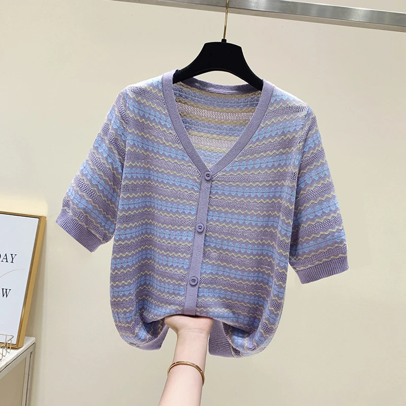 plus Size Women's Short Sleeve Knitted T-Shirt Stylish Belly Covering Top Slimming Trendy Korean Style Casual Wear Summer
plus Size Women's Short Sleeve Knitted T-Shirt Stylish Belly Covering Top Slimming Trendy Korean Style Casual Wear Summer