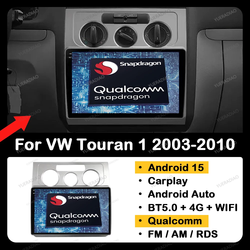 Android 15 Car Radio For Volkswagen Touran 1 2003 - 2010 Head Unit Qualcomm GPS NAVI BT 2DIN 4G LTE 5G WIFI QLED Carplay Auto
Android 15 Car Radio For Volkswagen Touran 1 2003 - 2010 Head Unit Qualcomm GPS NAVI BT 2DIN 4G LTE 5G WIFI QLED Carplay Auto