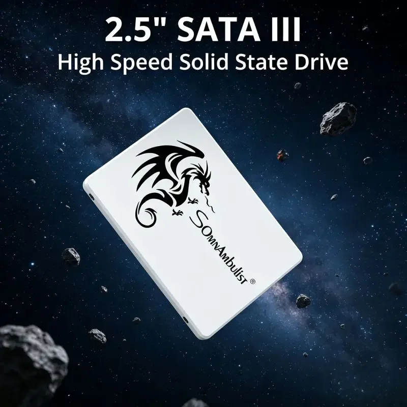Premium SomnAmbulist 2.5" SATA3 SSD with Multiple Memory Options, Fast Responsive Solid State Drive for Desktop & Laptop PC
Premium SomnAmbulist 2.5" SATA3 SSD with Multiple Memory Options, Fast Responsive Solid State Drive for Desktop & Laptop PC