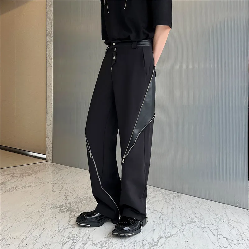 2023Leather Loose Casual Men Streetwear Decoration Zipper Splice Fashion Suit Trousers Pants For
2023Leather Loose Casual Men Streetwear Decoration Zipper Splice Fashion Suit Trousers Pants For