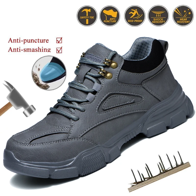 Men's safety work boots men's steel head anti-smashing anti-stab four seasons men's construction site work shoes sports shoes
Men's safety work boots men's steel head anti-smashing anti-stab four seasons men's construction site work shoes sports shoes