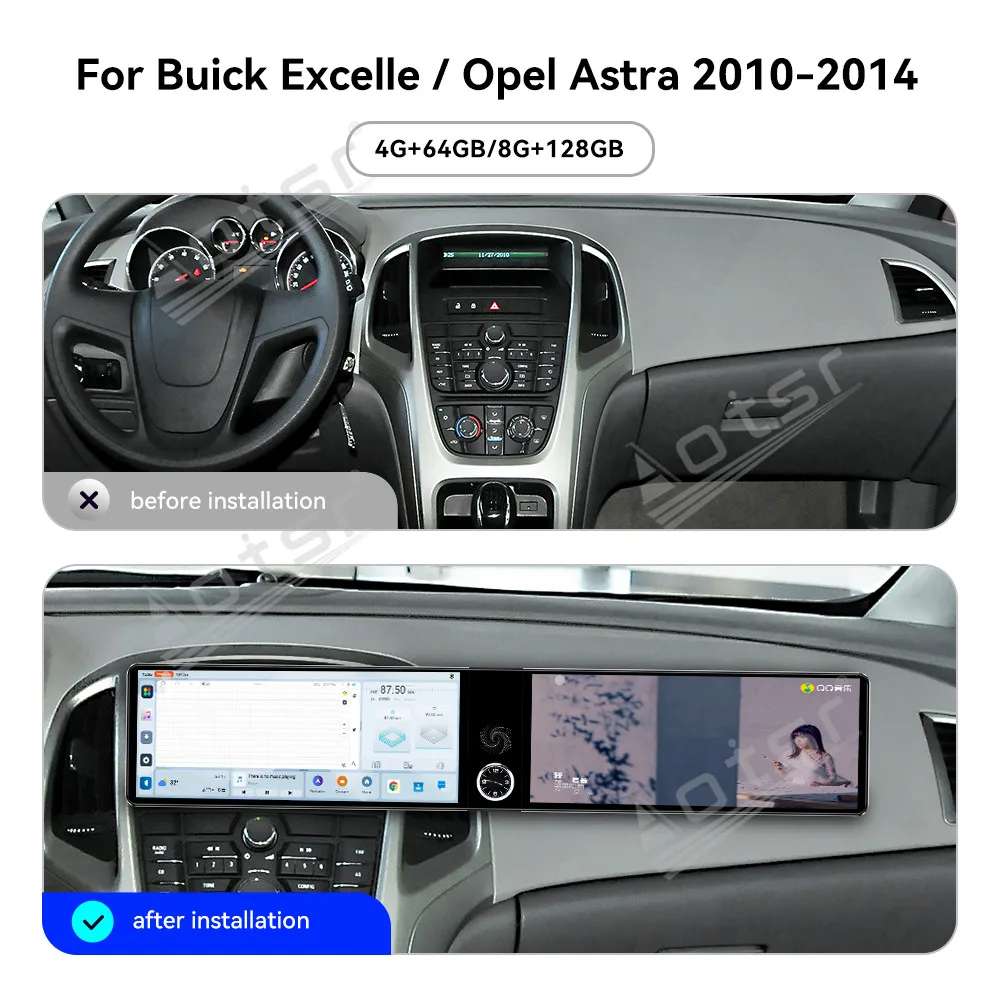 12.3-дюймовый двухэкранный Android 13 плеер для Buick Excelle / Opel Astra 2010-2014, установка без повреждений, автомобильная стереосистема
12.3-дюймовый двухэкранный Android 13 плеер для Buick Excelle / Opel Astra 2010-2014, установка без повреждений, автомобильная стереосистема