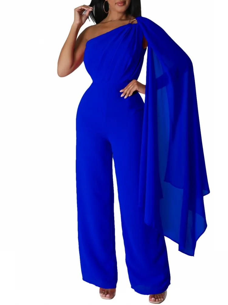 Evening Party Fashion Jumpsuit Women Solid Color OL Sexy One Shoulder African Wear One Pieces Outfits Romper Straight Overalls
Evening Party Fashion Jumpsuit Women Solid Color OL Sexy One Shoulder African Wear One Pieces Outfits Romper Straight Overalls