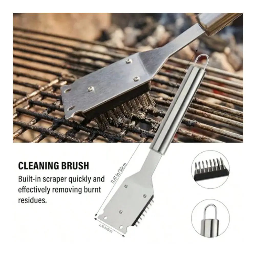 Grill Accessories Set Grill Tools Grilling Accessories Grilling Gifts For Men Spatula Fork Brush Tongs Cleaning Brush Outdoor B
Grill Accessories Set Grill Tools Grilling Accessories Grilling Gifts For Men Spatula Fork Brush Tongs Cleaning Brush Outdoor B