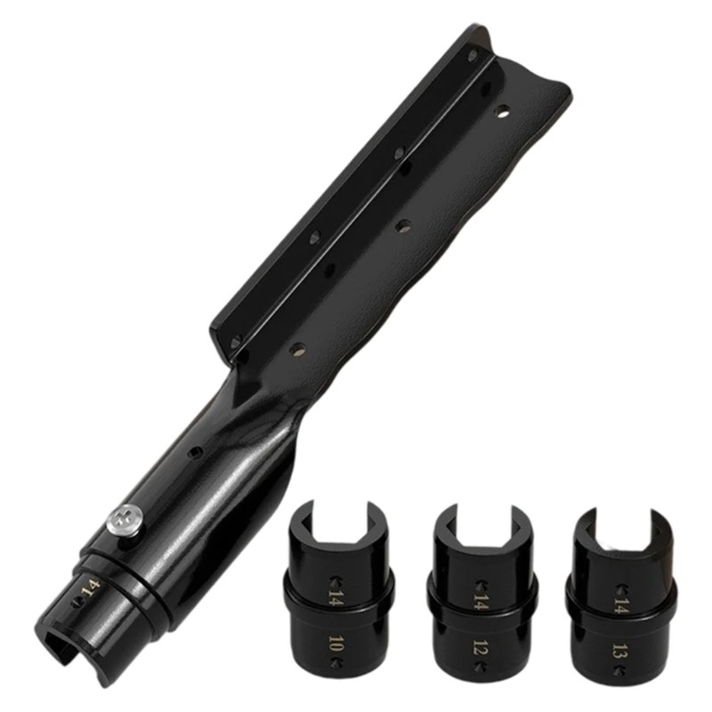 A2BE Interchangeable Sockets Ceiling Rod Wrench 10 12 13 14 17mm Size Ergonomic Handle For Prolonged Construction Work
A2BE Interchangeable Sockets Ceiling Rod Wrench 10 12 13 14 17mm Size Ergonomic Handle For Prolonged Construction Work