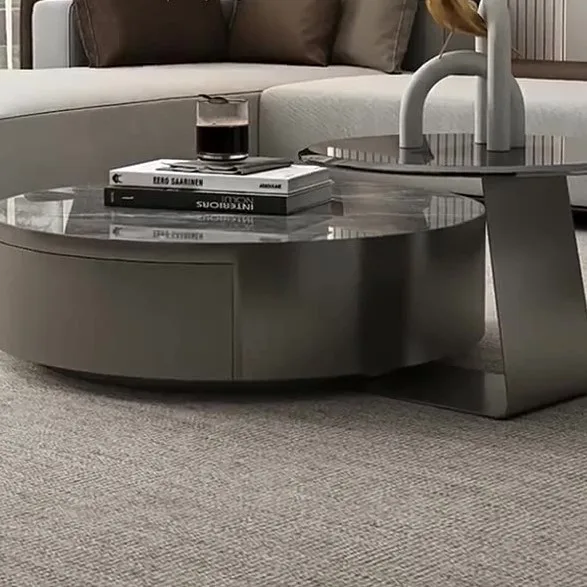Italian Style Modern Luxury Rock Slab Stainless Steel Storage Drawers Minimalist Living Room Glass Coffee Table Combination
Italian Style Modern Luxury Rock Slab Stainless Steel Storage Drawers Minimalist Living Room Glass Coffee Table Combination
