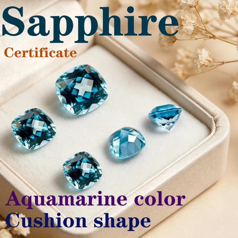 Synthetic Gemstone Sapphire Cushion Shape Aquamarine Color Certificate Hand Cutting
Synthetic Gemstone Sapphire Cushion Shape Aquamarine Color Certificate Hand Cutting