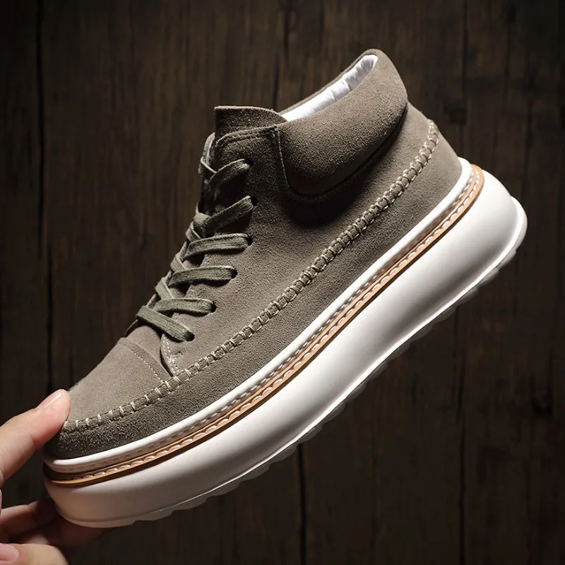 New Arrival Men's Genuine Leather High-Top Boots Male Thick Sole Casual Formal Work Platform Cowhide Boots Hiking Sport Shoes
New Arrival Men's Genuine Leather High-Top Boots Male Thick Sole Casual Formal Work Platform Cowhide Boots Hiking Sport Shoes