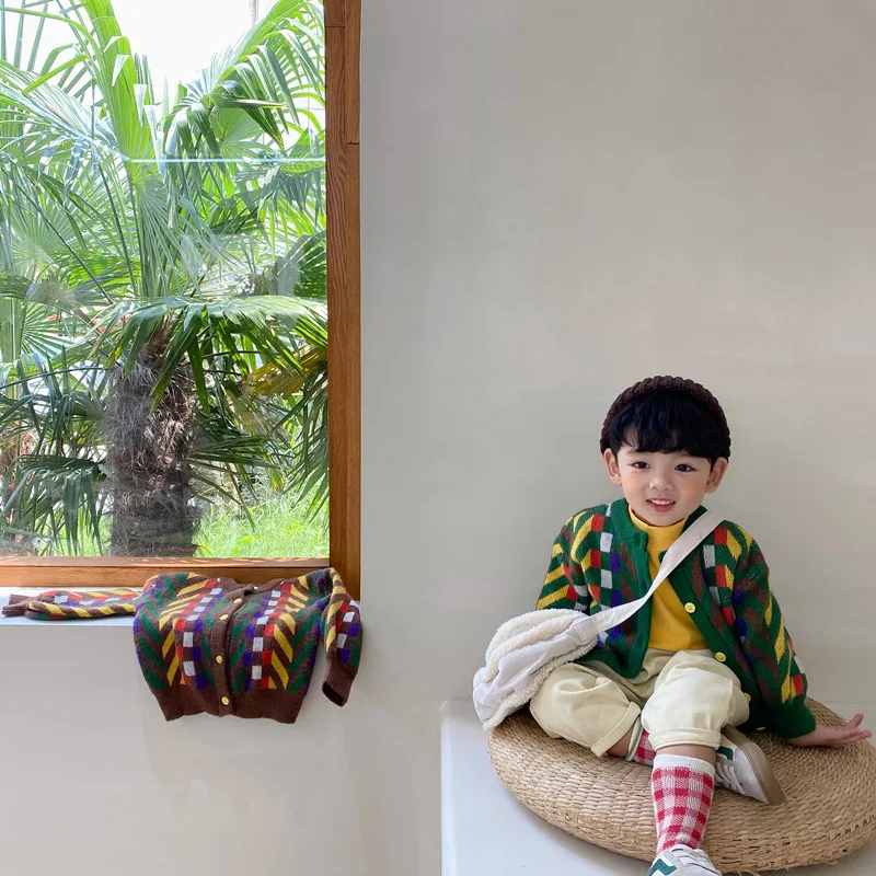 Children Sweater 2023 Autumn And Winter New Fashion Plaid Boy's Cardigan Sweater Casual Girl Sweater Coat Outfits
Children Sweater 2023 Autumn And Winter New Fashion Plaid Boy's Cardigan Sweater Casual Girl Sweater Coat Outfits