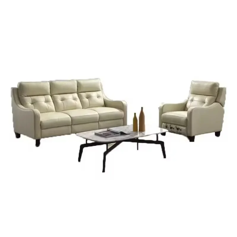 Modern Home Theater Power Recliner Chair Furniture with Extendable Features Comfortable Leather Seating Sofa Adjustable