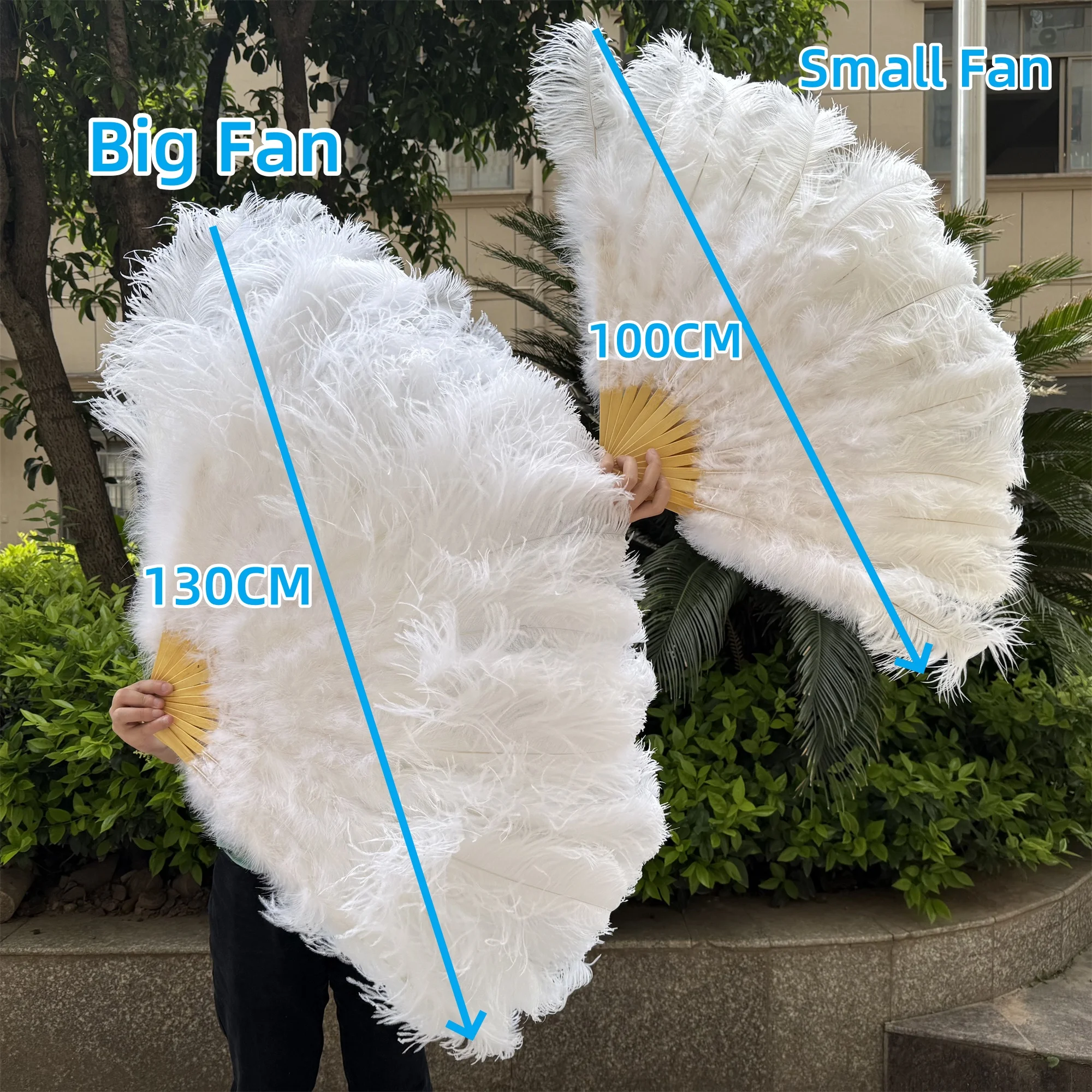 Natural White Ostrich Feather Fans 100CM/130CM 13 Bone Foldable Handheld Plume Fan for Halloween Costume Party Belly Dance Decor
Natural White Ostrich Feather Fans 100CM/130CM 13 Bone Foldable Handheld Plume Fan for Halloween Costume Party Belly Dance Decor