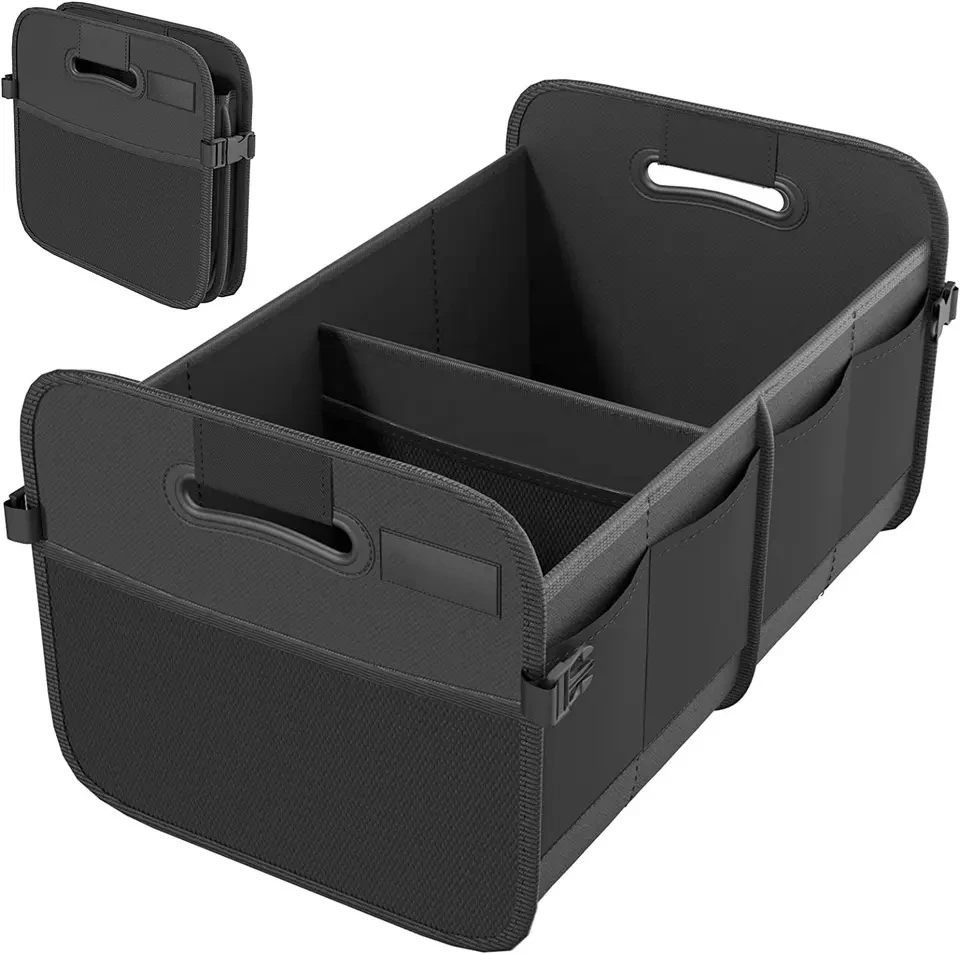 12 Pieces QSP100-WB 600D Folding Collapsible Car Trunk Organizer for Grocery Cargo with 11 Pockets Reinforced Handles
12 Pieces QSP100-WB 600D Folding Collapsible Car Trunk Organizer for Grocery Cargo with 11 Pockets Reinforced Handles