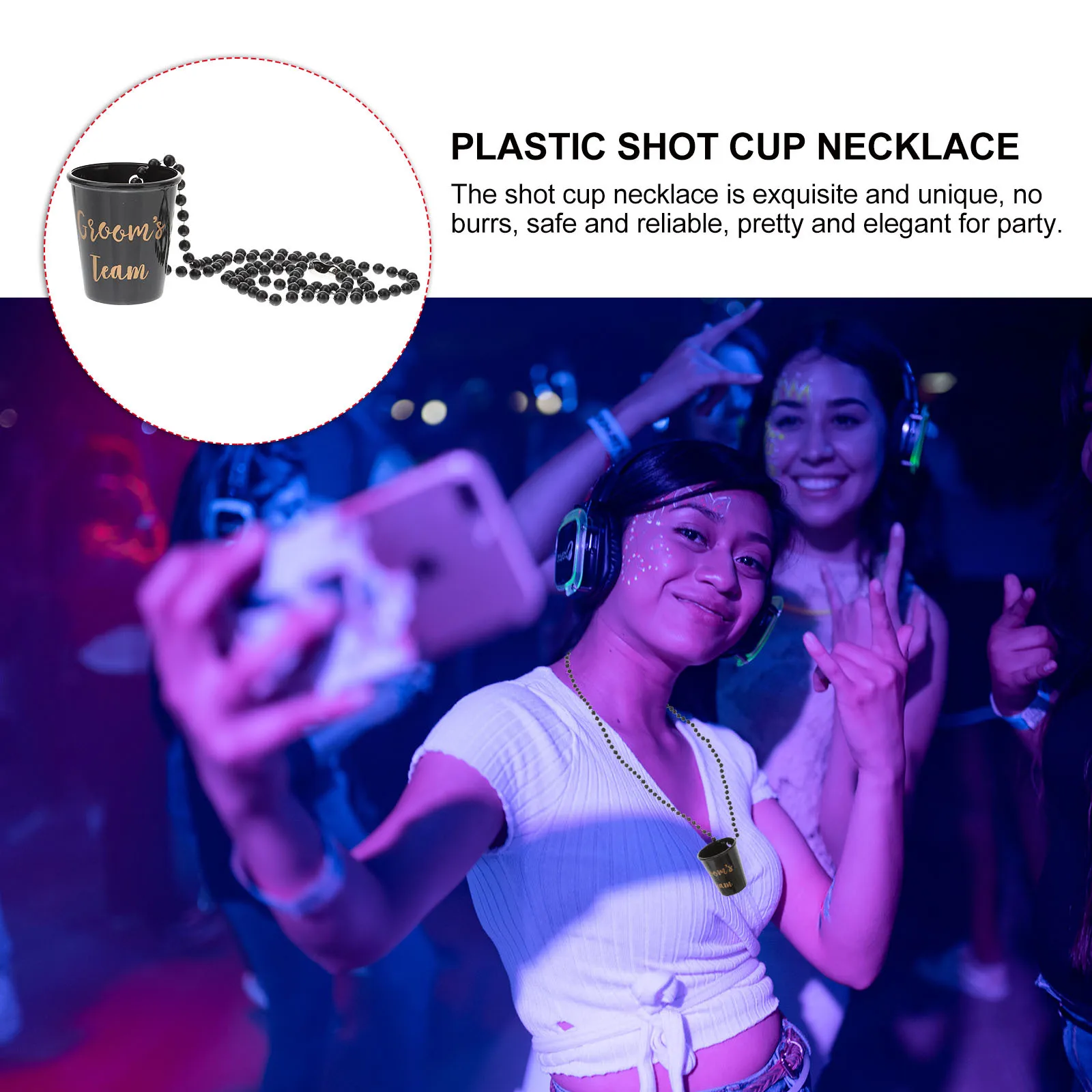 12pcs Plastic Shot Cup Necklace Bright Beaded Party Favor For Bachelorette Bridal Shower Decor Accessory
12pcs Plastic Shot Cup Necklace Bright Beaded Party Favor For Bachelorette Bridal Shower Decor Accessory