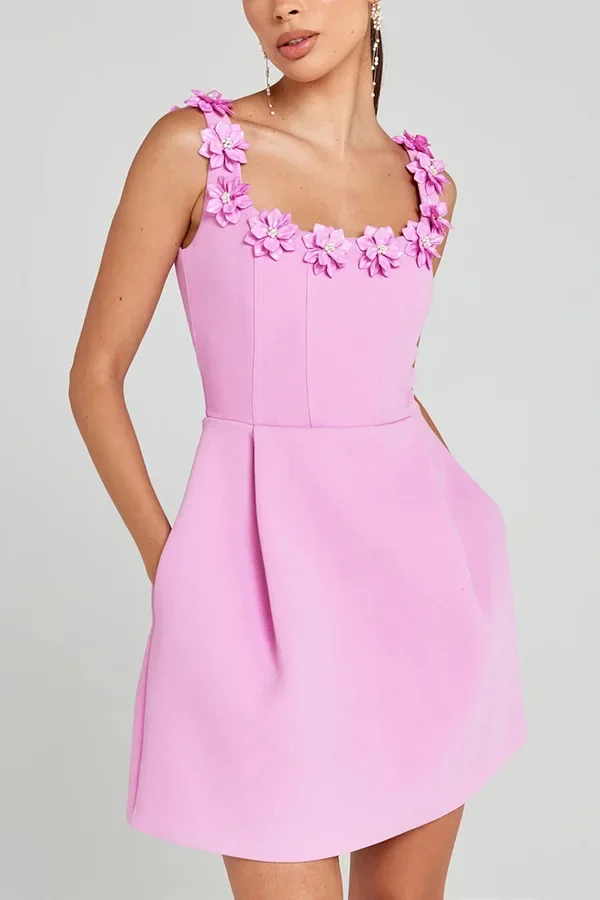 Lovely Short Pink Prom Party Dresses 2026 Square Neck Straps 3D Flowers Birthday Gown Formal Homecoming Dress
Lovely Short Pink Prom Party Dresses 2026 Square Neck Straps 3D Flowers Birthday Gown Formal Homecoming Dress