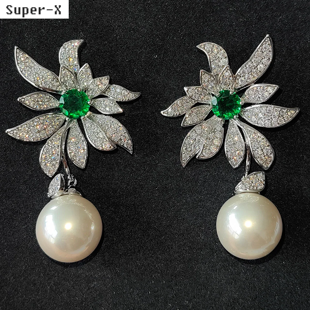 Elegant Luxury Earrings Flower Plant White Zircon Pearl Drop Dangle Earrings Wedding Bride Dinner Party Female Gift
Elegant Luxury Earrings Flower Plant White Zircon Pearl Drop Dangle Earrings Wedding Bride Dinner Party Female Gift
