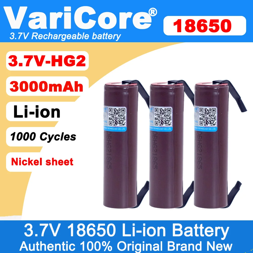 VariCore 100% новый HG2 18650 3000 мАч аккумуляторная батарея 18650HG2 3,6 В разряд 20 А аккумуляторы + никель «сделай сам»
VariCore 100% новый HG2 18650 3000 мАч аккумуляторная батарея 18650HG2 3,6 В разряд 20 А аккумуляторы + никель «сделай сам»