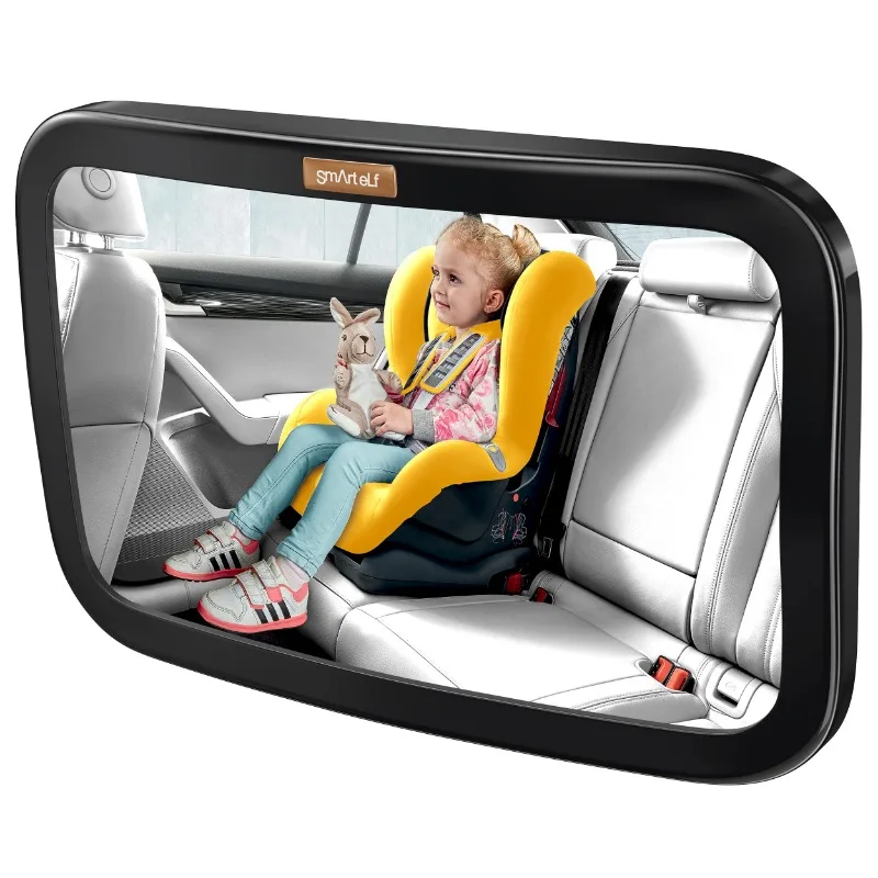 Smart eLf Baby Car Mirror, Large Safety Car Seat Mirror for Rear Facing Infant Child with Wide Crystal Clear View, Shatterproof
Smart eLf Baby Car Mirror, Large Safety Car Seat Mirror for Rear Facing Infant Child with Wide Crystal Clear View, Shatterproof
