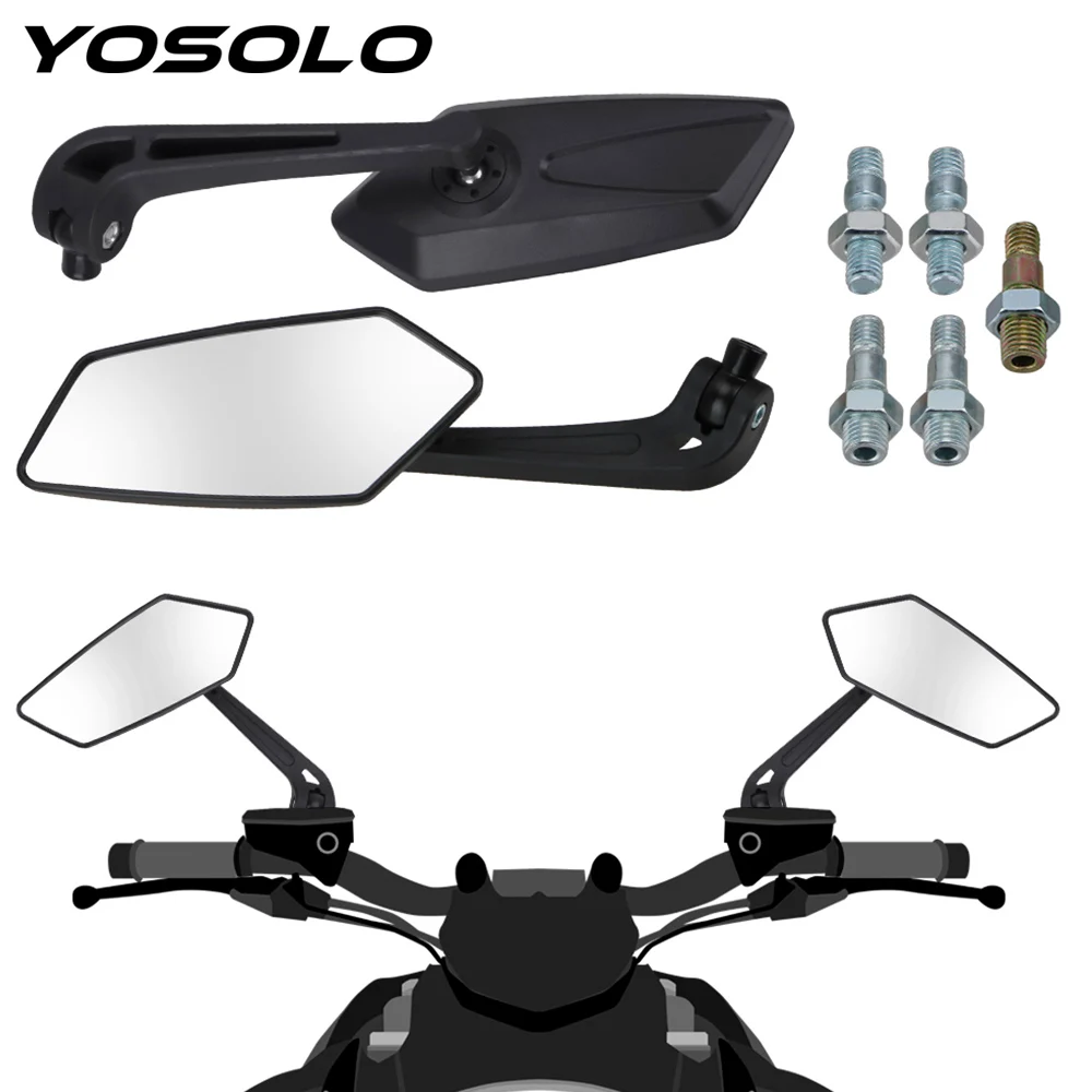 YOSOLO Motorcycle Rearview Mirrors For Cafe Racer Universal Black Motorcycle Accessories Side Mirrors
YOSOLO Motorcycle Rearview Mirrors For Cafe Racer Universal Black Motorcycle Accessories Side Mirrors