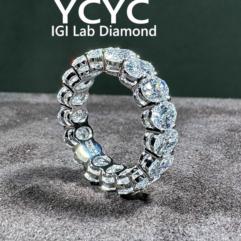 РОСКОШНОЕ кольцо Eternity Band Кольцо с бриллиантом, выращенное в лаборатории, твердое золото 14 карат, овальный бриллиант CVD HPHT DEF против каждого 0,2 карата -0,5 карата
РОСКОШНОЕ кольцо Eternity Band Кольцо с бриллиантом, выращенное в лаборатории, твердое золото 14 карат, овальный бриллиант CVD HPHT DEF против каждого 0,2 карата -0,5 карата