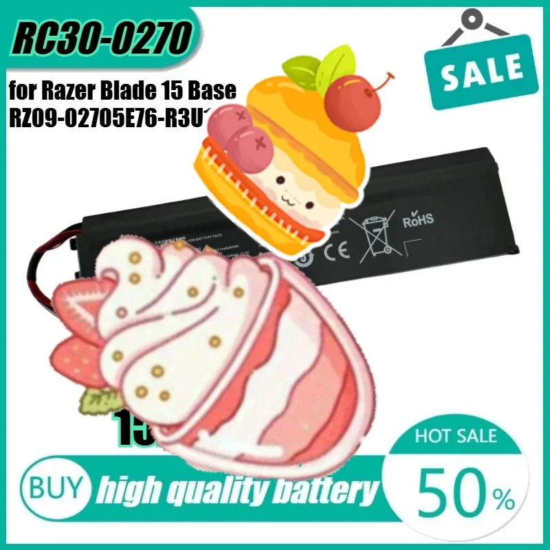 15.4V 65Wh RC30-0270 Laptop Battery for Razer Blade 15 Base RZ09-02705E76-R3U1 RZ09-03006
15.4V 65Wh RC30-0270 Laptop Battery for Razer Blade 15 Base RZ09-02705E76-R3U1 RZ09-03006