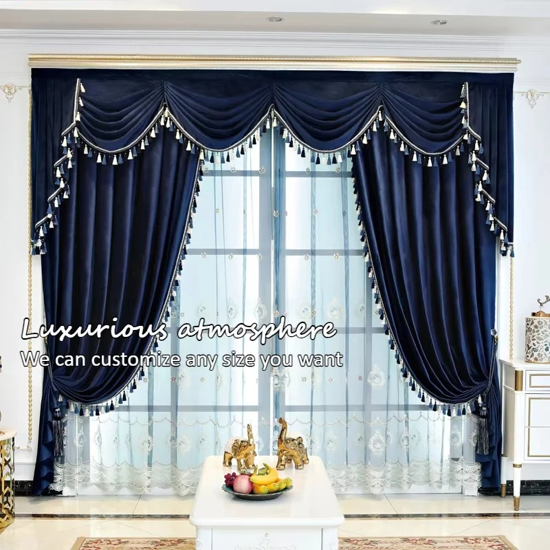 European Velvet Curtains for Living Room Bedroom Dining Classic Retro Nature Vertically Hall Luxury Tulle Decor Custom Size
European Velvet Curtains for Living Room Bedroom Dining Classic Retro Nature Vertically Hall Luxury Tulle Decor Custom Size
