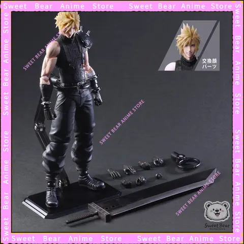 Disponibile Piazza Enix PLAYARTS Final Fantasy VII Remake Cloud Strife Action Figure Modello Anime Giocattoli alla moda Bambola da tavolo